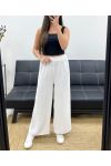 PE1667 PANTALONE FLUIDO BIANCO