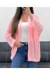 GILET IN MAGLIA STAR BACK PE1620 ROSA