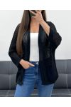 GILET A RETE POSTERIORE A STELLA PE1620 NERO