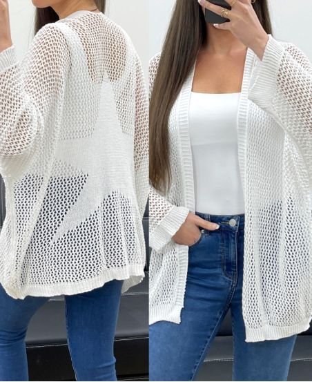 MESH VEST MET STERRUG PE1620 WIT