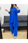 CONJUNTO DE 3 TÚNICAS + PANTS + CUELLO PE1638 ROYAL BLUE