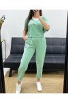 SET AMPIO T-SHIRT + PANTALONE ABBINATO PE2288 VERDE