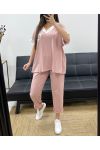 LOOSE SET T-SHIRT + MATCHING PANTS PE2288 PINK
