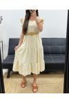 KLEID + GÜRTEL PE1653 BEIGE