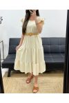 KLEID + GÜRTEL PE1653 BEIGE