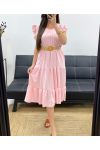 KLEID + GÜRTEL SS1653 ROSA