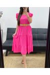 KLEID + GÜRTEL SS1653 FUSHIA