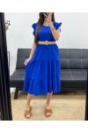 KLEID + GÜRTEL SS1653 KÖNIGSBLAU