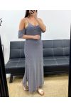 ROBE LONGUE A EPAULES DENUDEES 7817 MARINE