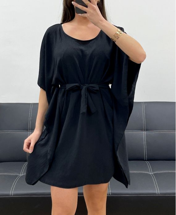 ABITO FARFALLA CON CRAVATTA REGOLABILE PE356 NERO