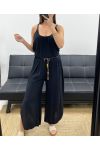DRAPED FLUID TROUSERS + BELT PE2259 BLACK