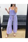 PE1345 TOP FLUIDO LILA CON TIRAS TRENZADAS