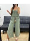 DRAPED FLUID PANTS + BELT PE2259 KAKI