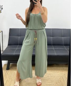 DRAPED FLUID PANTS + BELT PE2259 KAKI