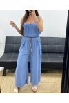 DRAPIERTE FLIESSHOSE + PE2259 GÜRTEL BLAU