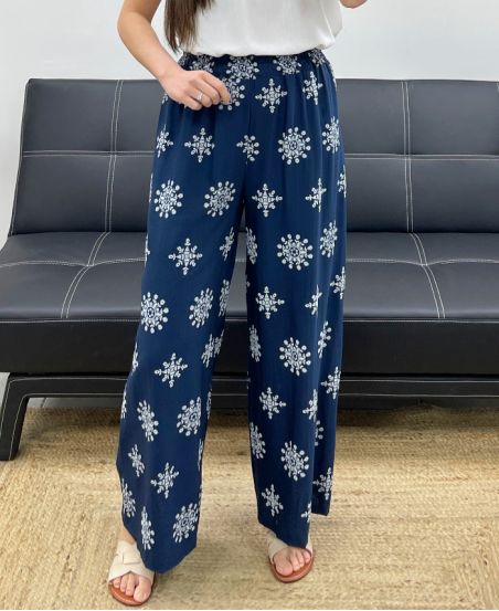 GEBORDUURDE BROEK PE2214 NAVY