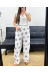 BESTICKTE HOSE PE2214 WEISS