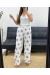 BESTICKTE HOSE PE2214 WEISS
