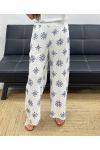 PANTALONE RICAMATO PE2214 BIANCO