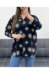 CAMICIA RICAMO PE2211 NERA