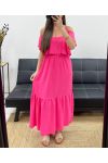 MAXI ABITO VOLANT SS1645 FUCSIA