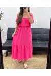 MAXI ABITO VOLANT SS1645 FUCSIA