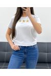 T-SHIRT IN COTONE ETOILE ORO PE2293 BIANCO