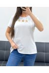 T-SHIRT IN COTONE ETOILE ORO PE2293 BIANCO