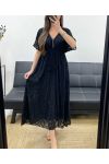 "BOHEMIAN COLLECTION" LANGES SPITZENKLEID PE2279 SCHWARZ