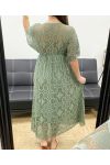 "BOHEMIAN COLLECTION" LONG LACE DRESS SS2279 KAKI