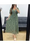 LANGES SPITZENKLEID "BOHEMIAN COLLECTION" SS2279 KAKI
