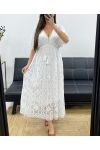 "BOHEMIAN COLLECTION" LANGES SPITZENKLEID PE2279 WEISS