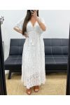 "BOHEMIAN COLLECTION" LANGES SPITZENKLEID PE2279 WEISS