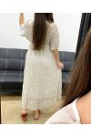 LANGES SPITZENKLEID "BOHEMIAN COLLECTION" PE2279 BEIGE