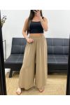 PANTALON AMPLE FLUIDE VISCOSE PE1334 TAUPE