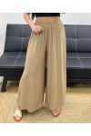 PANTALON AMPLE FLUIDE VISCOSE PE1334 TAUPE