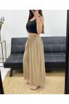 PANTALON AMPLE FLUIDE VISCOSE PE1334 TAUPE