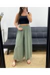 LOCKER FLIESSENDE HOSE AUS VISKOSE PE1334 KHAKI