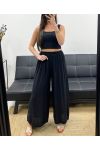 LOCKER FLIESSENDE HOSE AUS VISKOSE PE1334 SCHWARZ