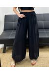 LOCKER FLIESSENDE HOSE AUS VISKOSE PE1334 SCHWARZ