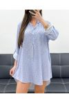 FLUID STRIPE TUNIC ANCHOR BOAT PE0464 BLUE