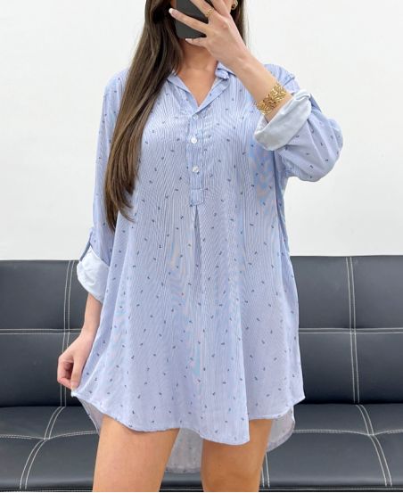 FLUID STRIPE TUNIKA ANKERBOOT PE0464 BLAU