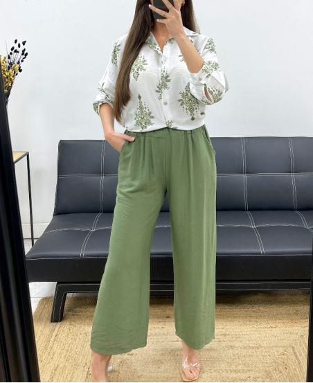 PANTALONE 2 TASCHE FLUID PE2219 KHAKI