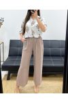 PE2219 PANTALONE 2 TASCHE FLUID TORTORA