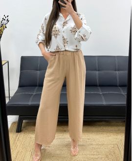 FLIESSENDE 2-POCKET-HOSE PE2219 CAMEL