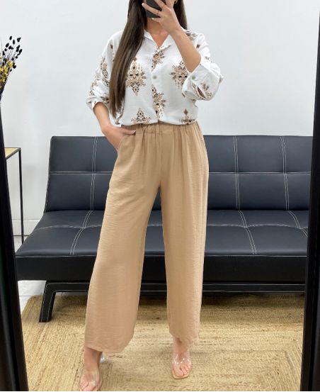 PANTALONE 2 TASCHE FLUID PE2219 CAMMELLO