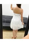 "BOHEMIAN COLLECTION" STRAPPY LACE DRESS PE2246 WHITE