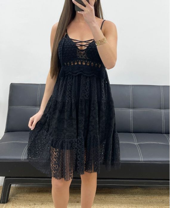 "BOHEMIAN COLLECTION" SUKIENKA KORONKOWA NA RAMIĄCZKACH PE2246