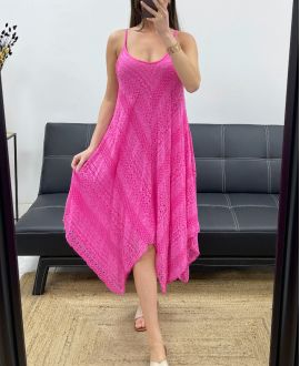 LACE DRESS PE2286 FUSHIA