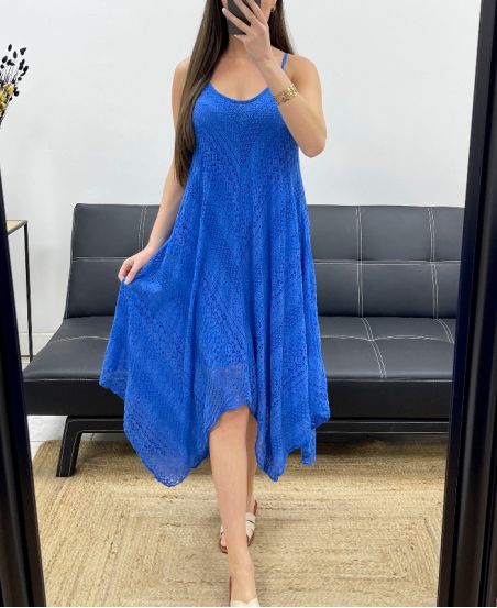 SPITZENKLEID "BOHEMIAN COLLECTION" SS2286 KÖNIGSBLAU